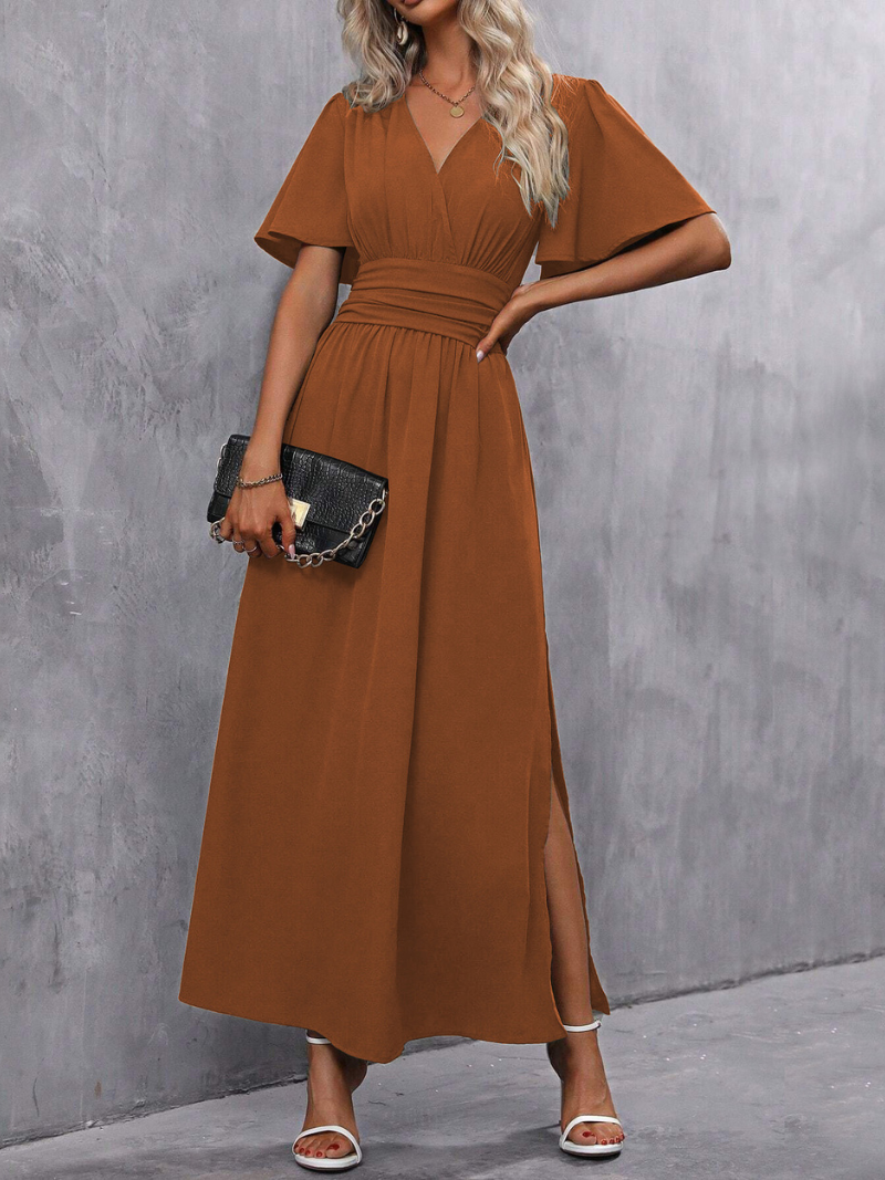 Robe Fendue Élégante et Tendance Pour Femme
