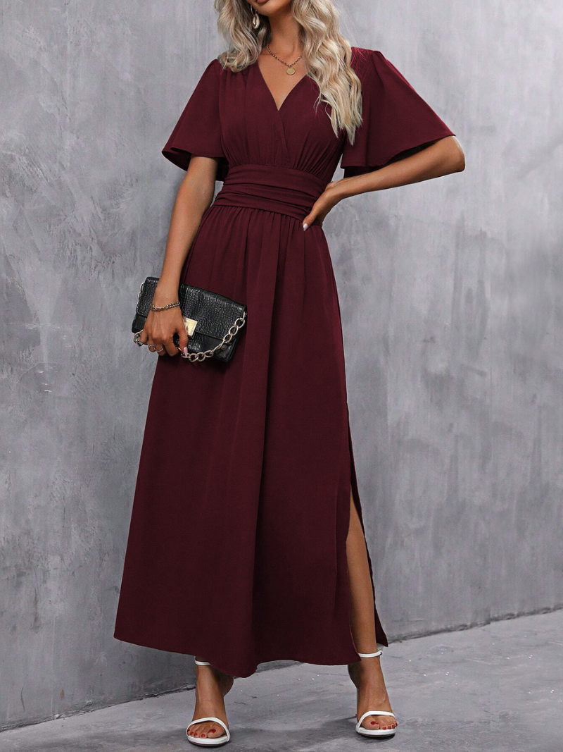 Robe Fendue Élégante et Tendance Pour Femme