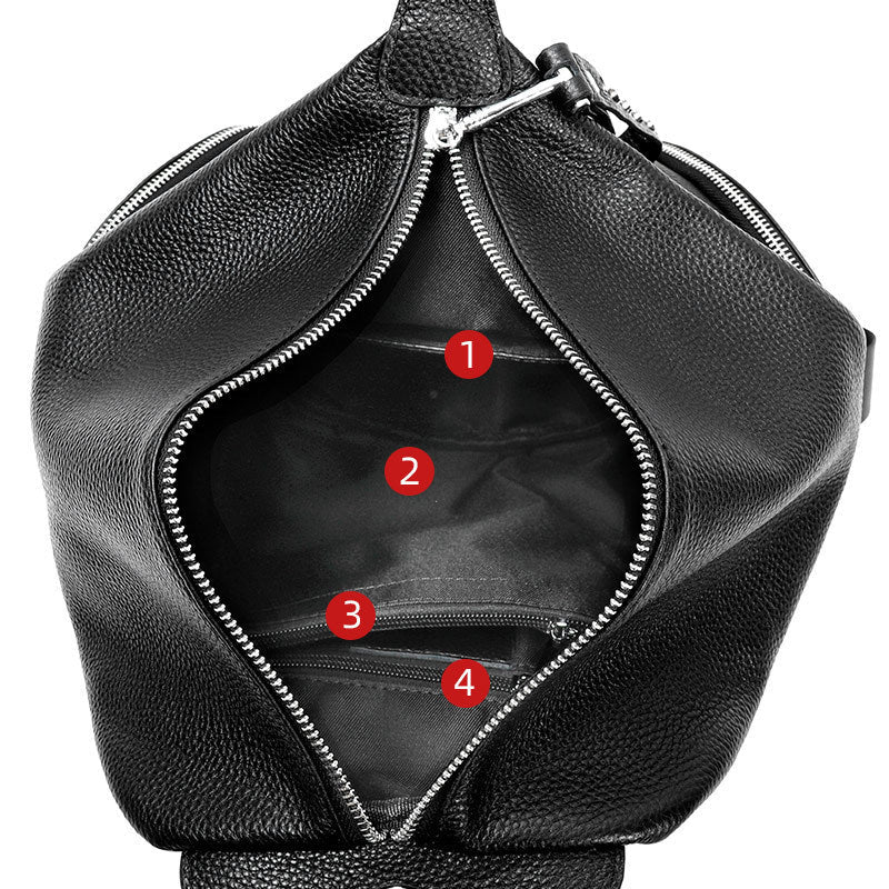 Sac à Dos Femme Antivol Geneva en Cuir Élégant