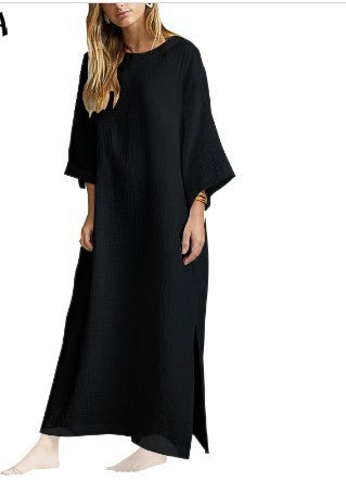 Robe Maxi Coton & Lin – Élégance Décontractée