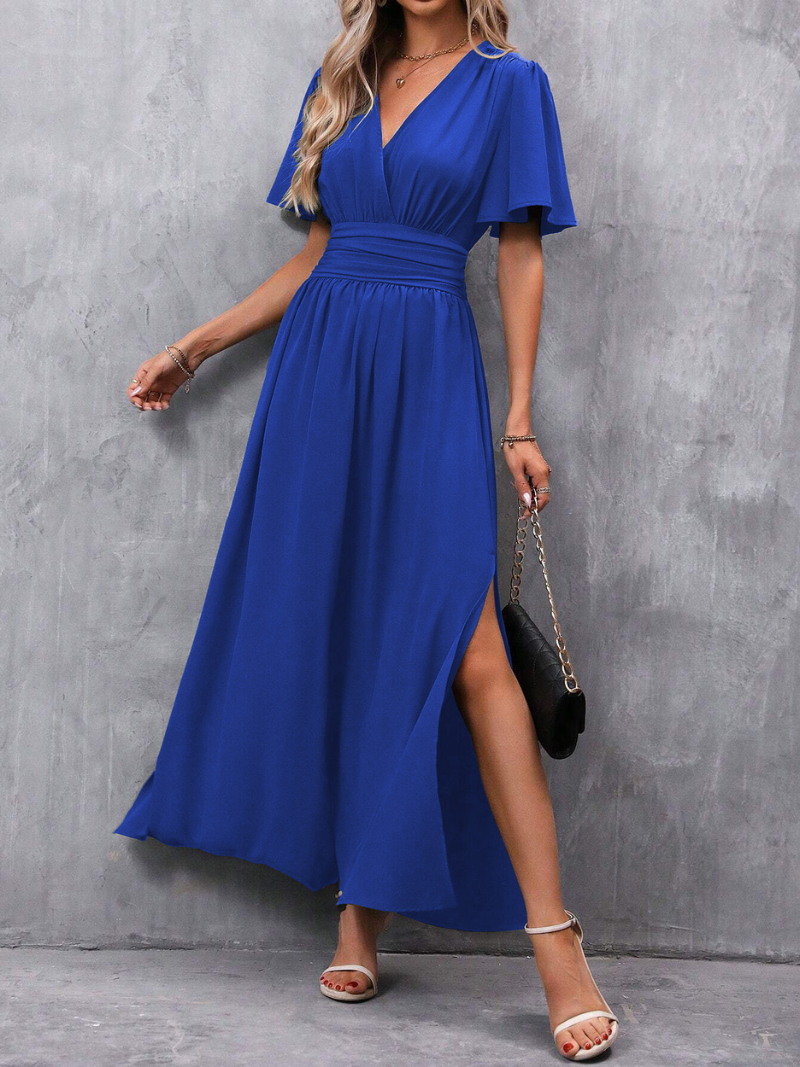 Robe Fendue Élégante et Tendance Pour Femme