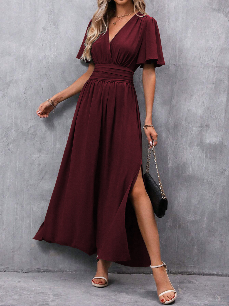 Robe Fendue Élégante et Tendance Pour Femme