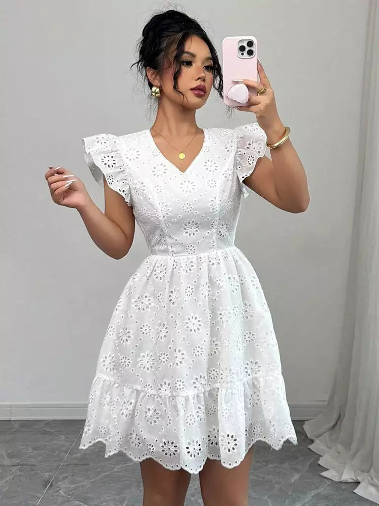 Robe Fleur de Coton Estivale Brodé
