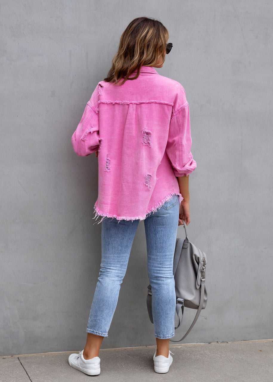 Chemise veste femme décontractée tendance