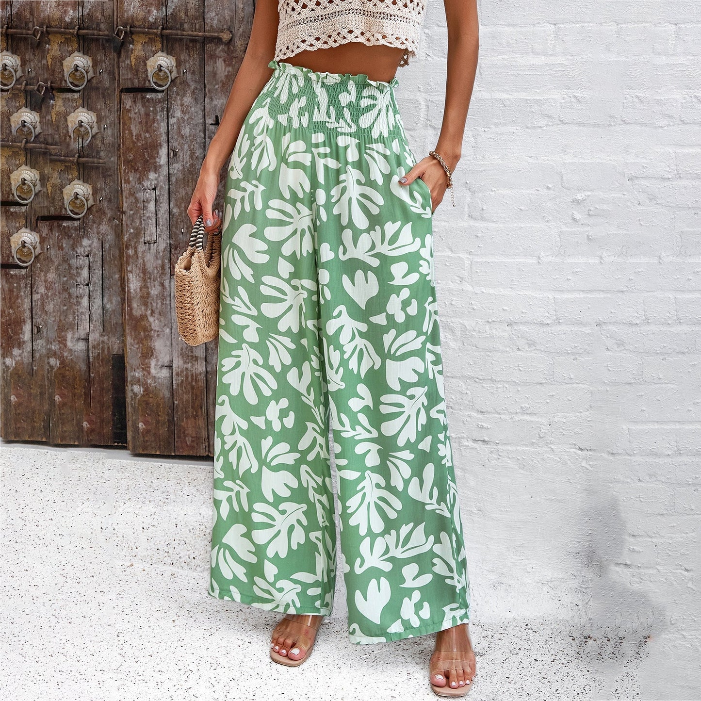 Pantalon Ample Imprimé Élégant