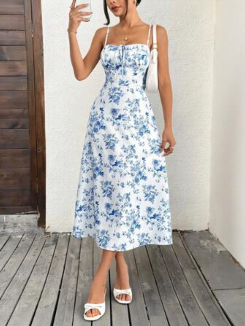 Robe Mi-Longue à Corset Chic