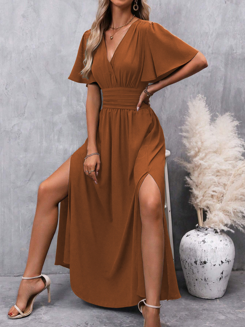 Robe Fendue Élégante et Tendance Pour Femme