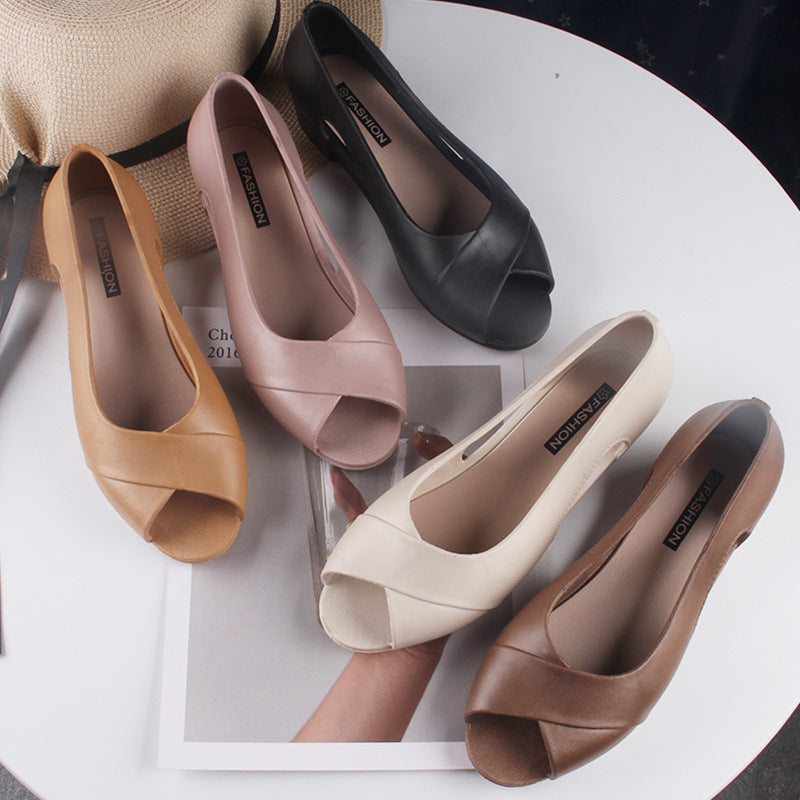 Sandales Plateformes Ajourées Intérieur & Extérieur