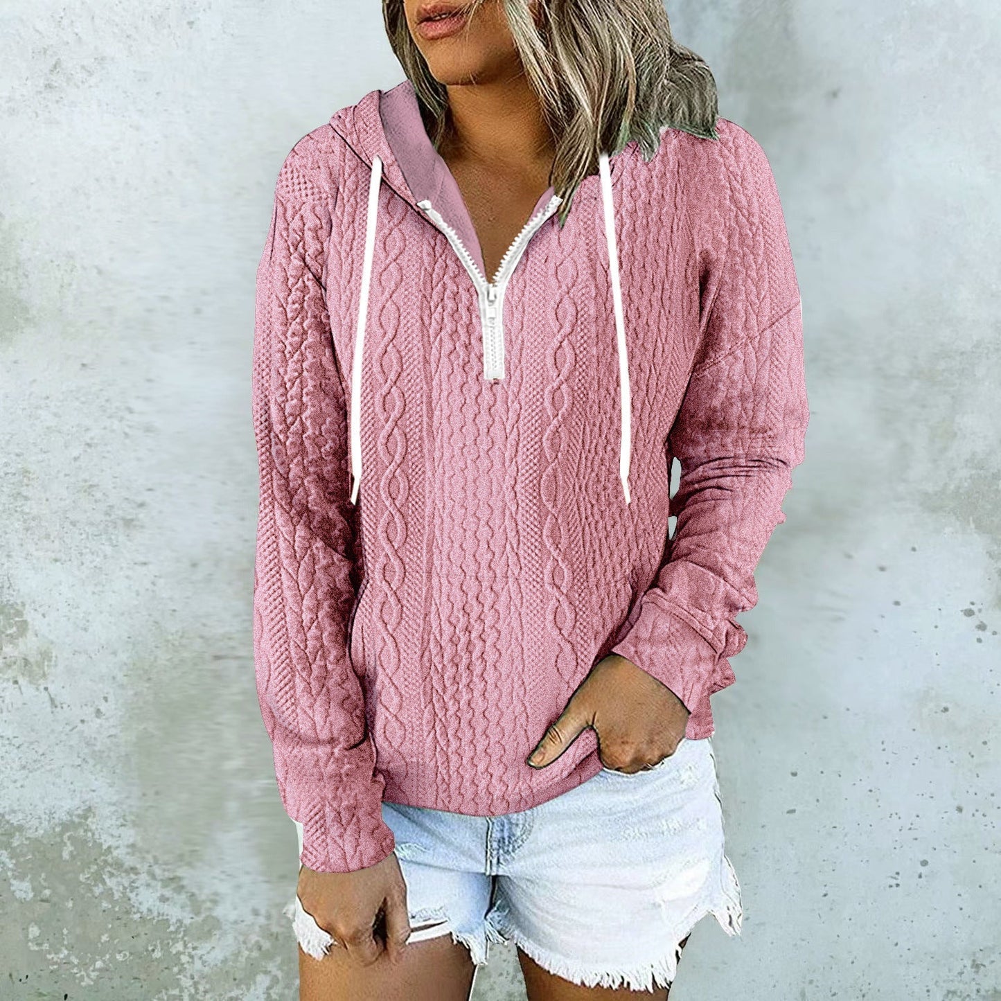 Sweat à capuche design texture twist – Style urbain et confortable