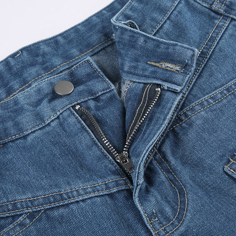 Jean Cargo Zippé Femme
