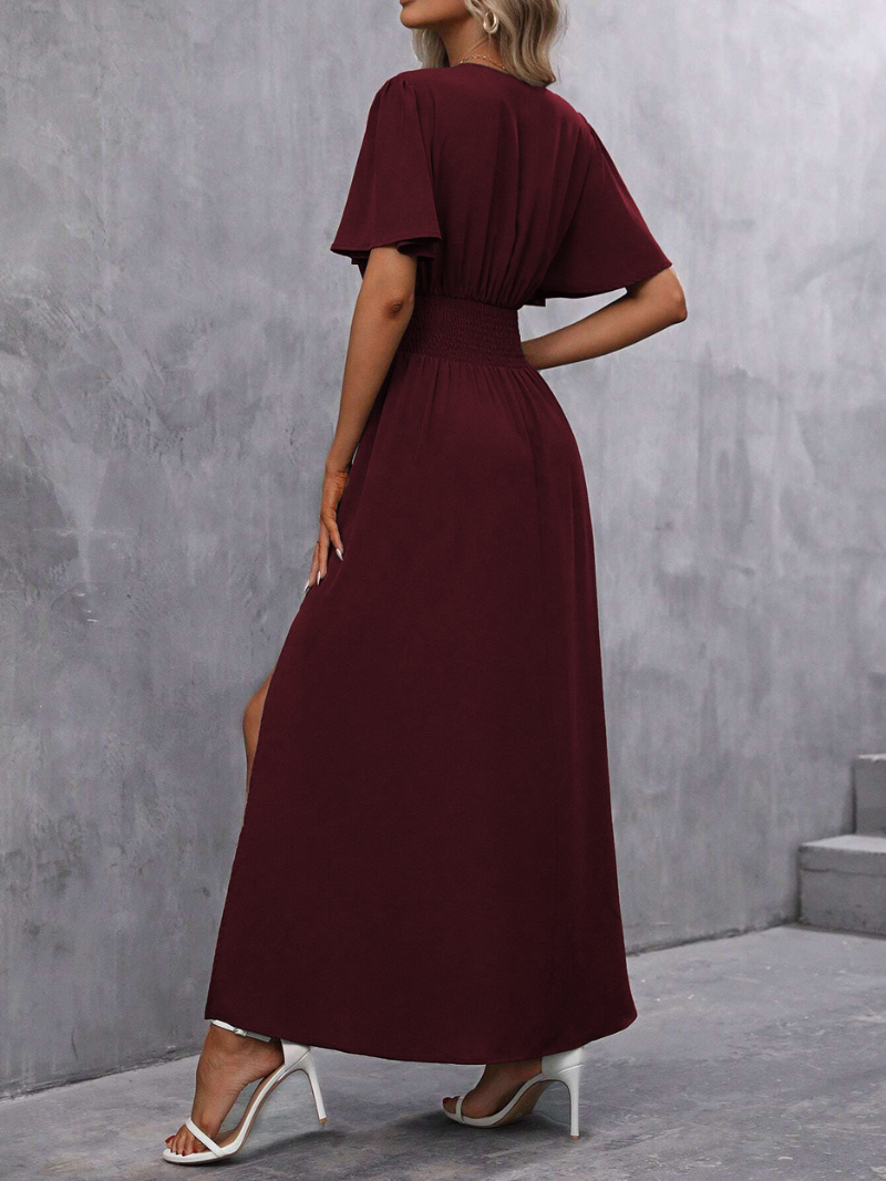 Robe Fendue Élégante et Tendance Pour Femme