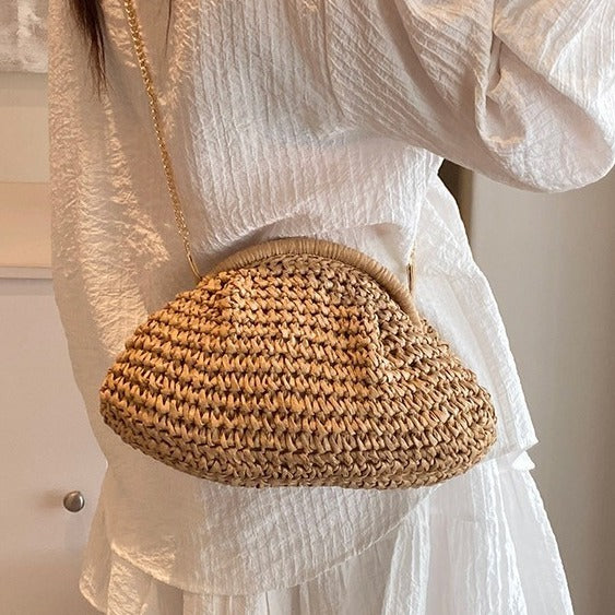 Pochette Positano Chic Naturel Doré