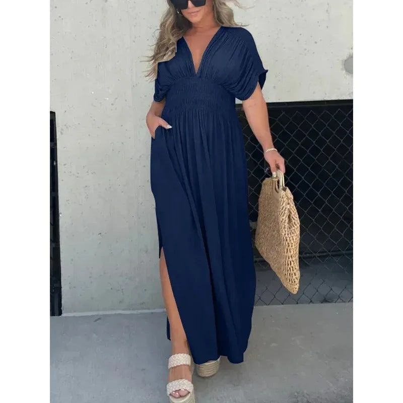 Robe Muse Longue Élégante Fendue