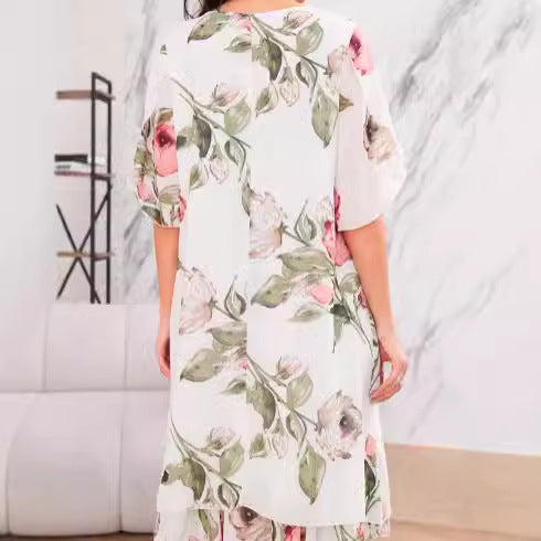 Robe imprimée en mousseline