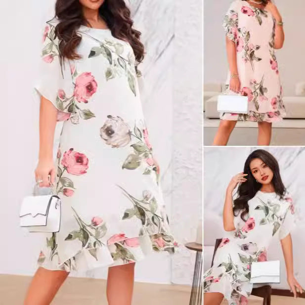Robe imprimée en mousseline