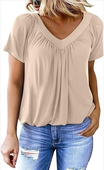 T-shirt Femme Col V – Simplicité Élégante au Quotidien