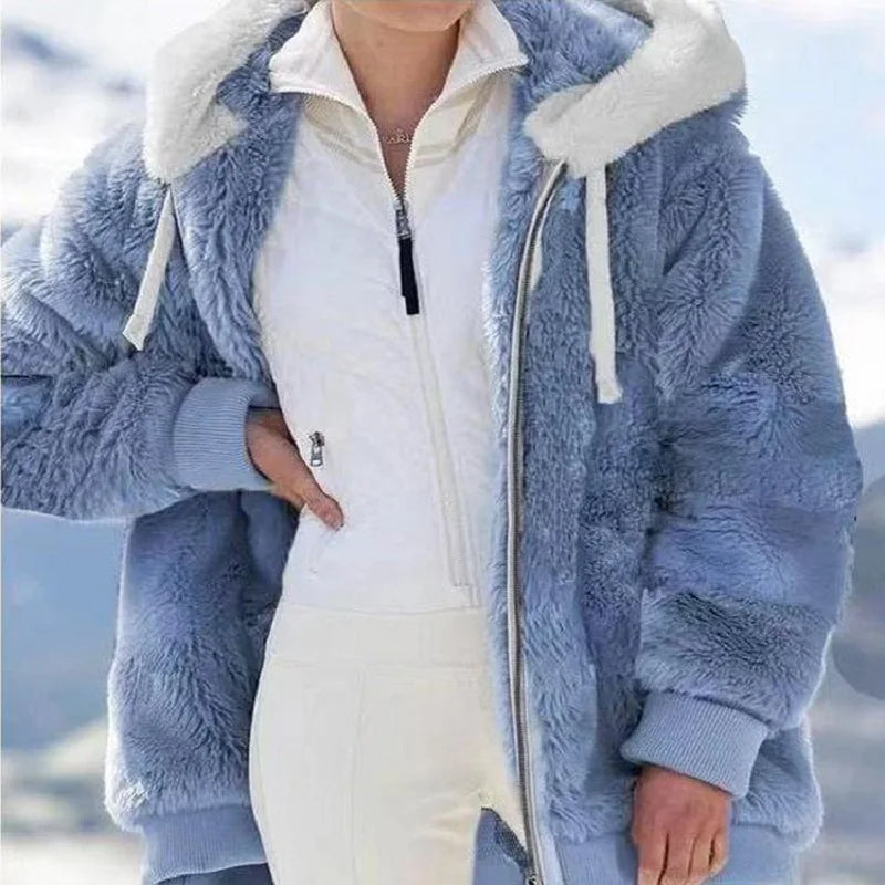 Veste Douce en Peluche - Chaleur et Style Décontracté