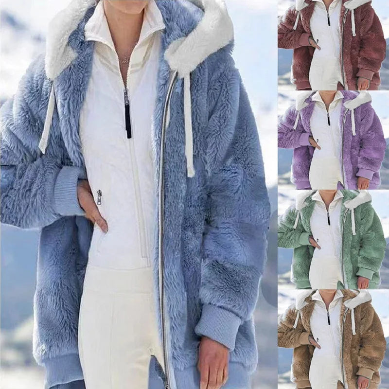 Veste Douce en Peluche - Chaleur et Style Décontracté