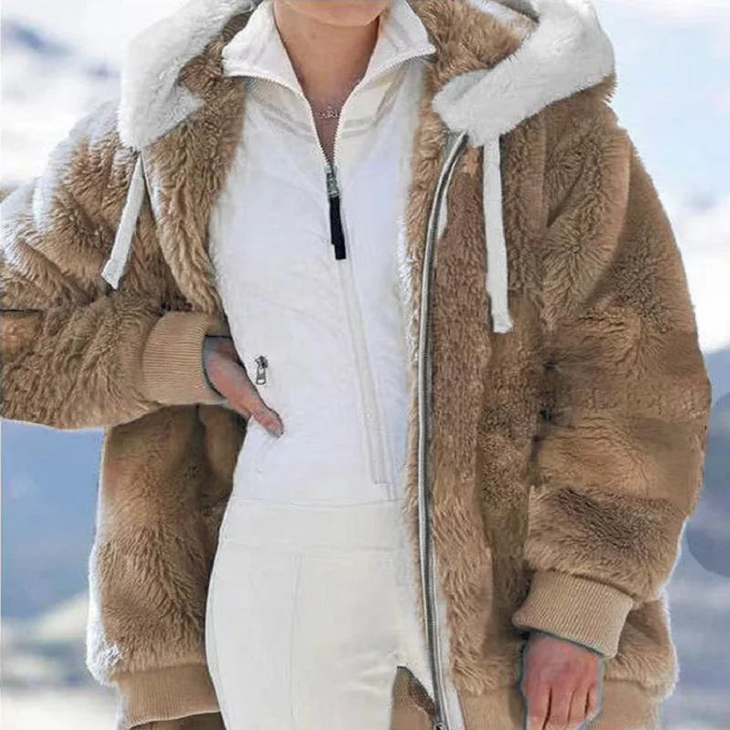 Veste Douce en Peluche - Chaleur et Style Décontracté