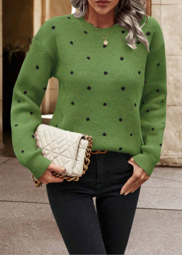 Pull Femme Jacquard à Pois