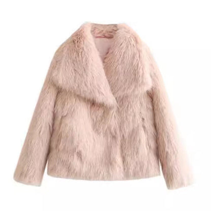 Manteau Hiver Chloé Élégance Douillette Rose