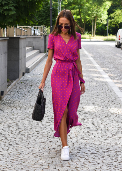 Robe imprimée à coupe évasée