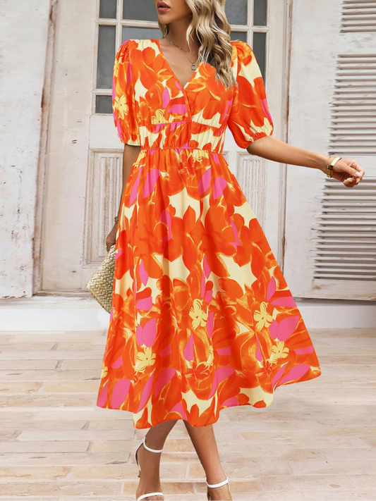 Emma Robe Bohème d'Été Col V Femme