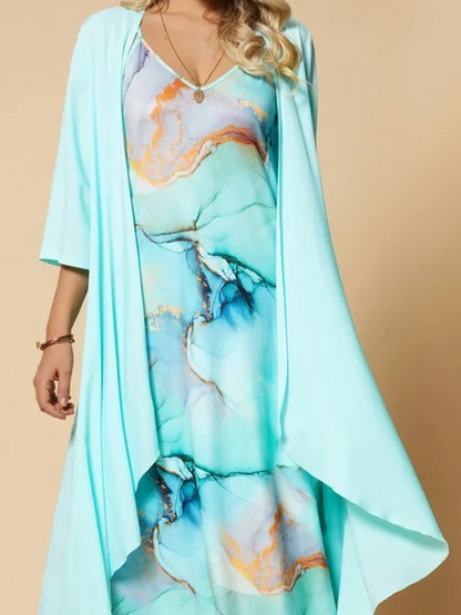 Robe Fleurie Duo - Élégance 2 Pièces