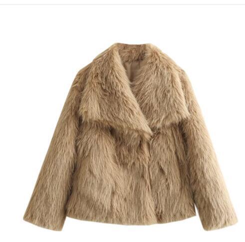 Manteau Hiver Chloé Élégance Douillette Camel