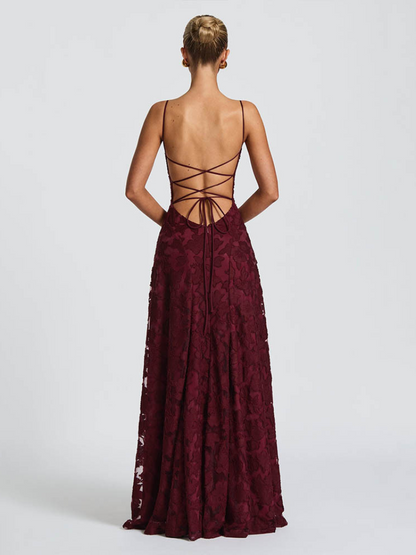 Robe Dos Nu d'Été Femme en Chiffon