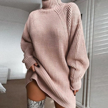 Robe Pull Col Roulé Confortable
