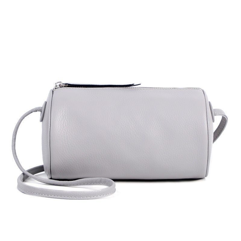 Mini Sac Rolo en Cuir Élégant et Compact Gris clair