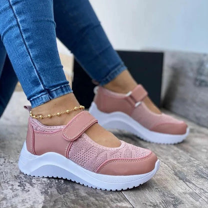 Chaussures Confortables à Semelle Épaisse avec Fermeture Auto-agrippante