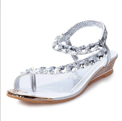 Sandales Élégantes à Brides Ornées de Strass – Style Chic et Confortable