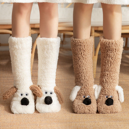 Chaussettes Antidérapantes Chien Cartoon