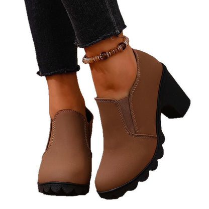 Chaussures Élégantes à Talon Confortables et Sans Lacets pour Femme