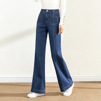 Mélina – Jean évasé taille haute pour une silhouette élancée