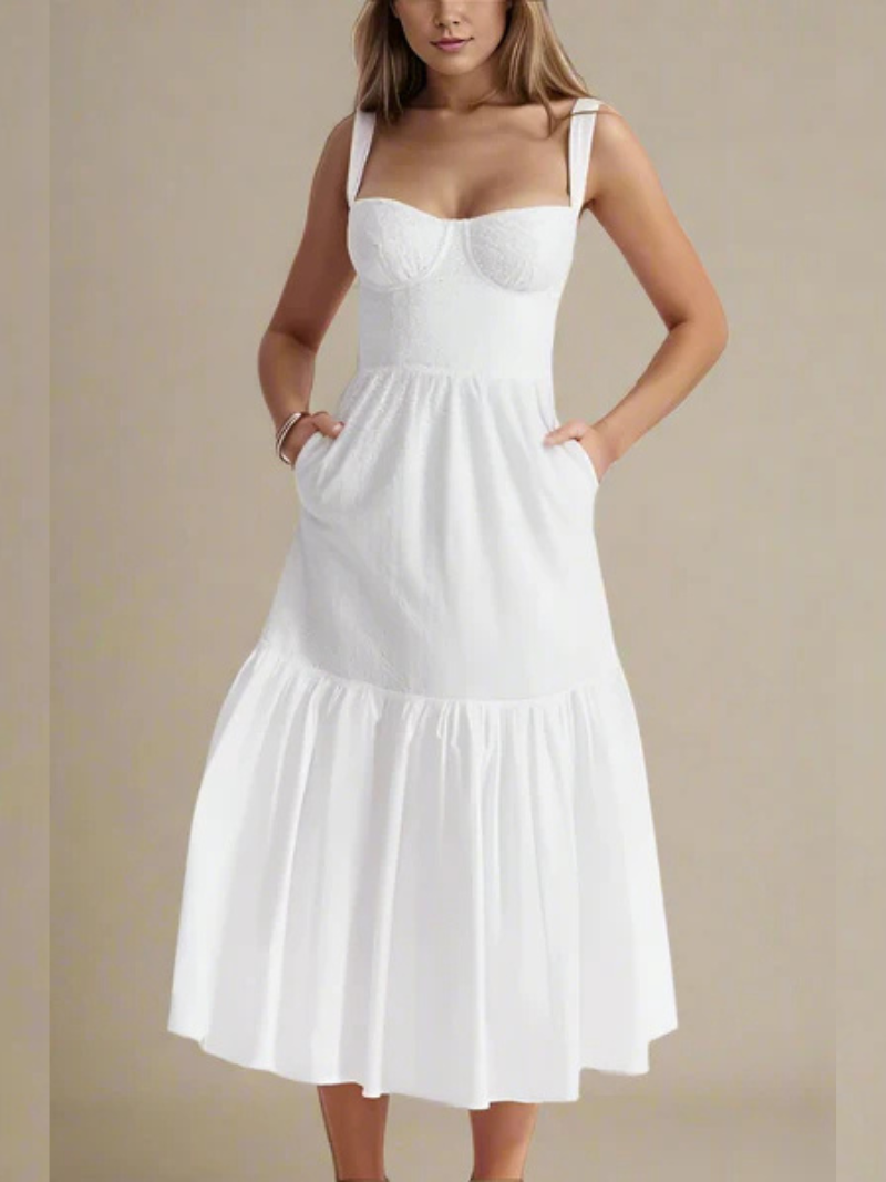 Jupe Salopette Style INS Pure Desire Femme Blanc