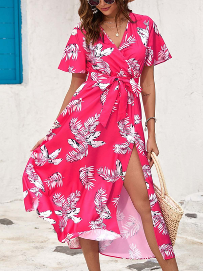 Sophie - Robe Midi Fleurie d'Été