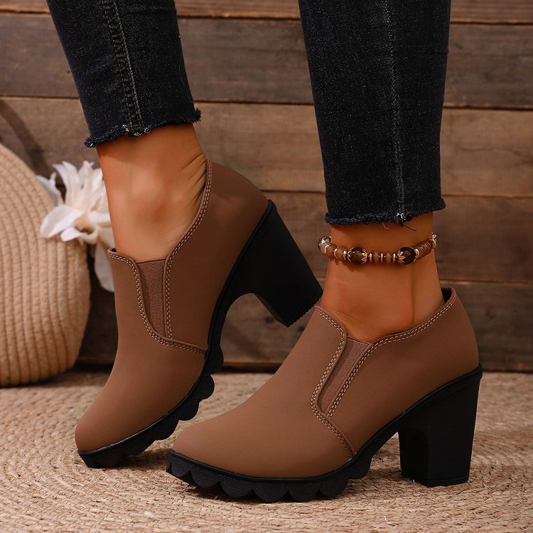 Chaussures Élégantes à Talon Confortables et Sans Lacets pour Femme