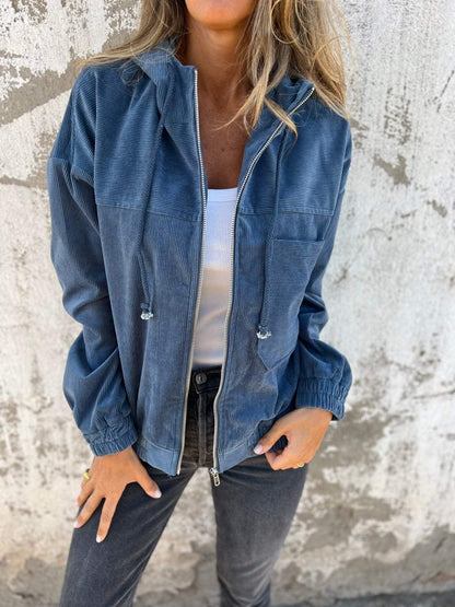 Veste Danila | Veste Zippée à Capuche Bleu marine