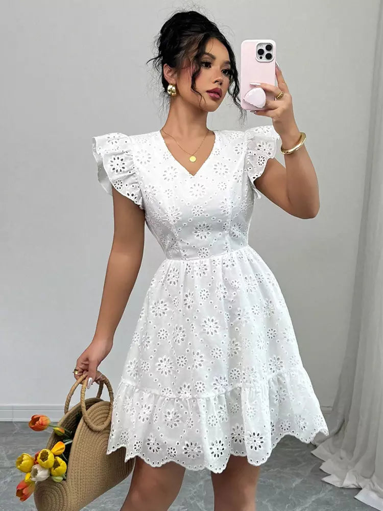 Robe Fleur de Coton Estivale Brodé