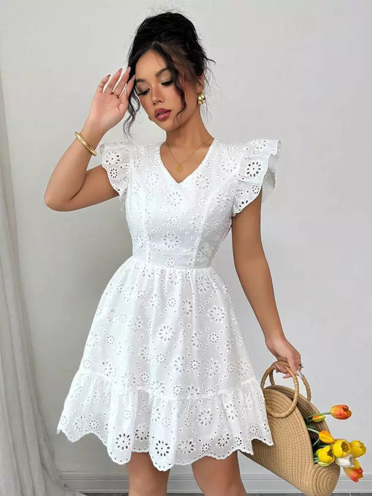 Robe Fleur de Coton Estivale Brodé