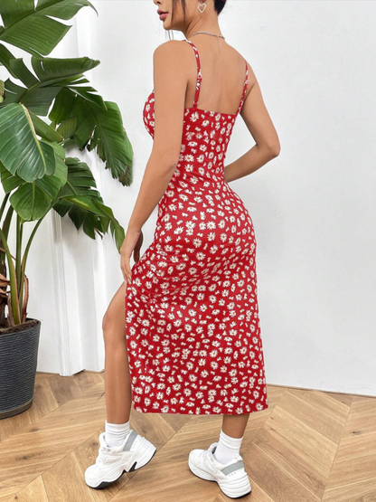 Robe Imprimée à Longue Droite