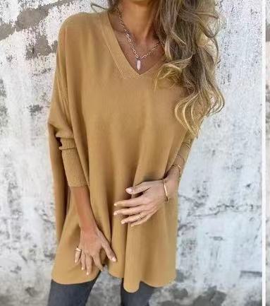 Chemise Longue Tricotée à Manches Longues