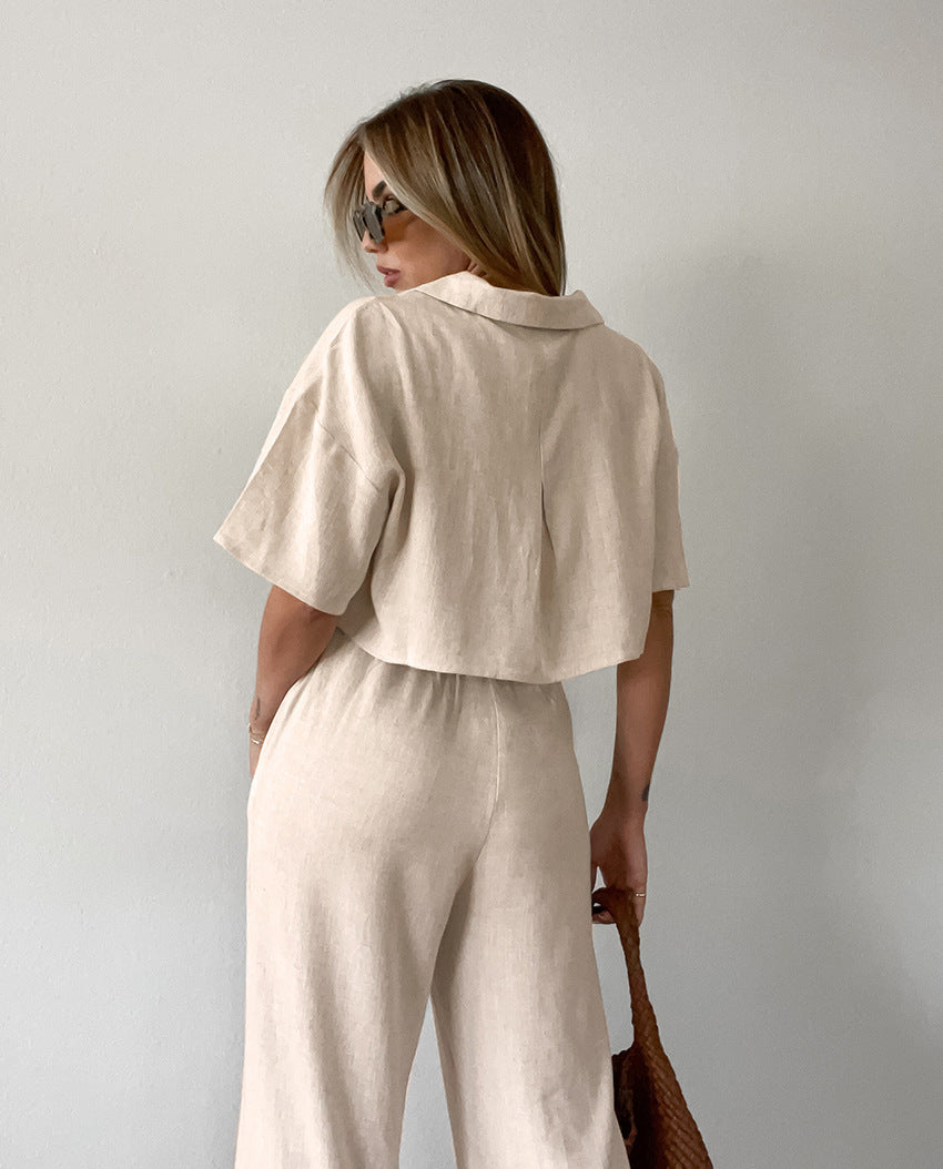 Nahla – Ensemble Homewear en Coton et Lin