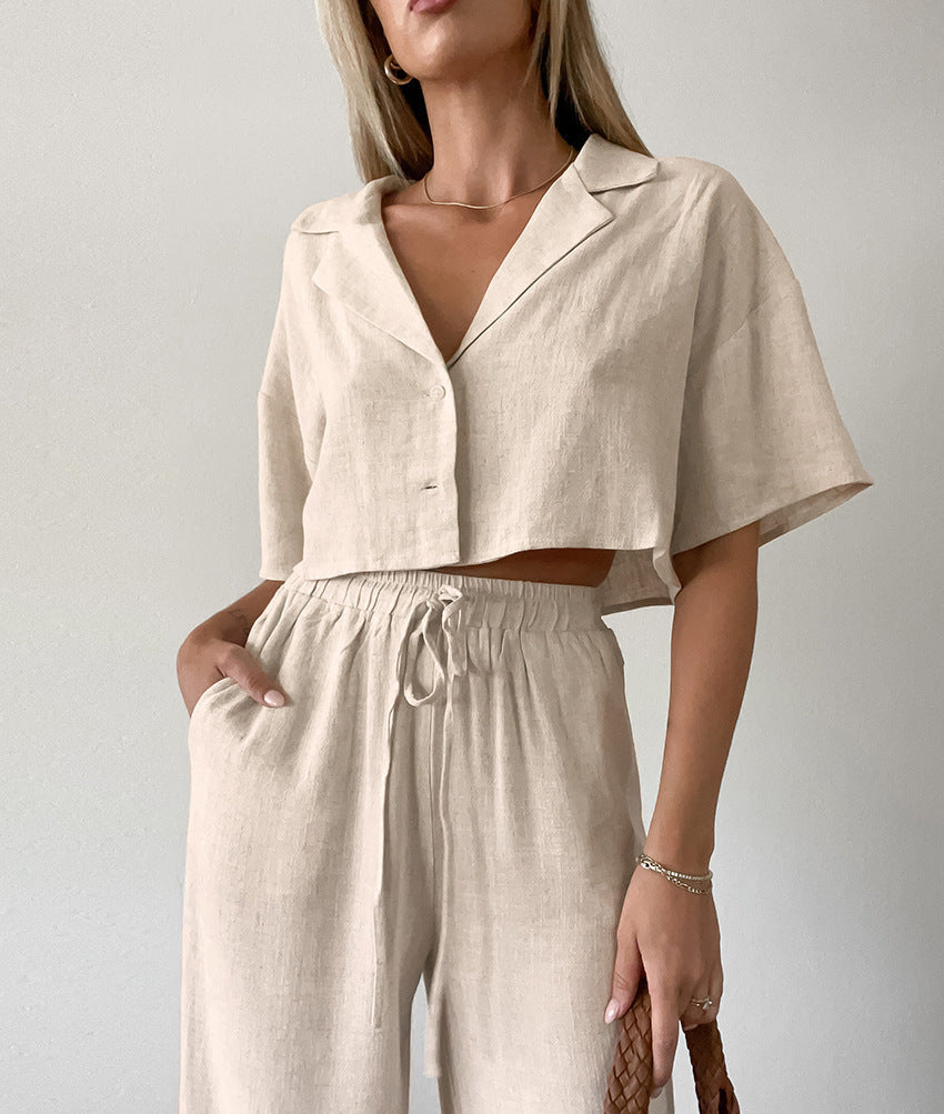 Nahla – Ensemble Homewear en Coton et Lin