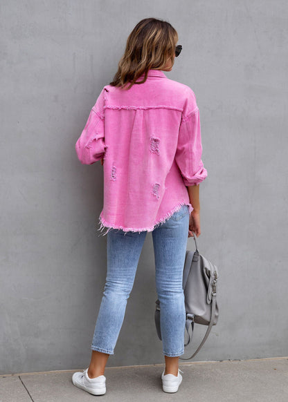 Chemise veste femme décontractée tendance