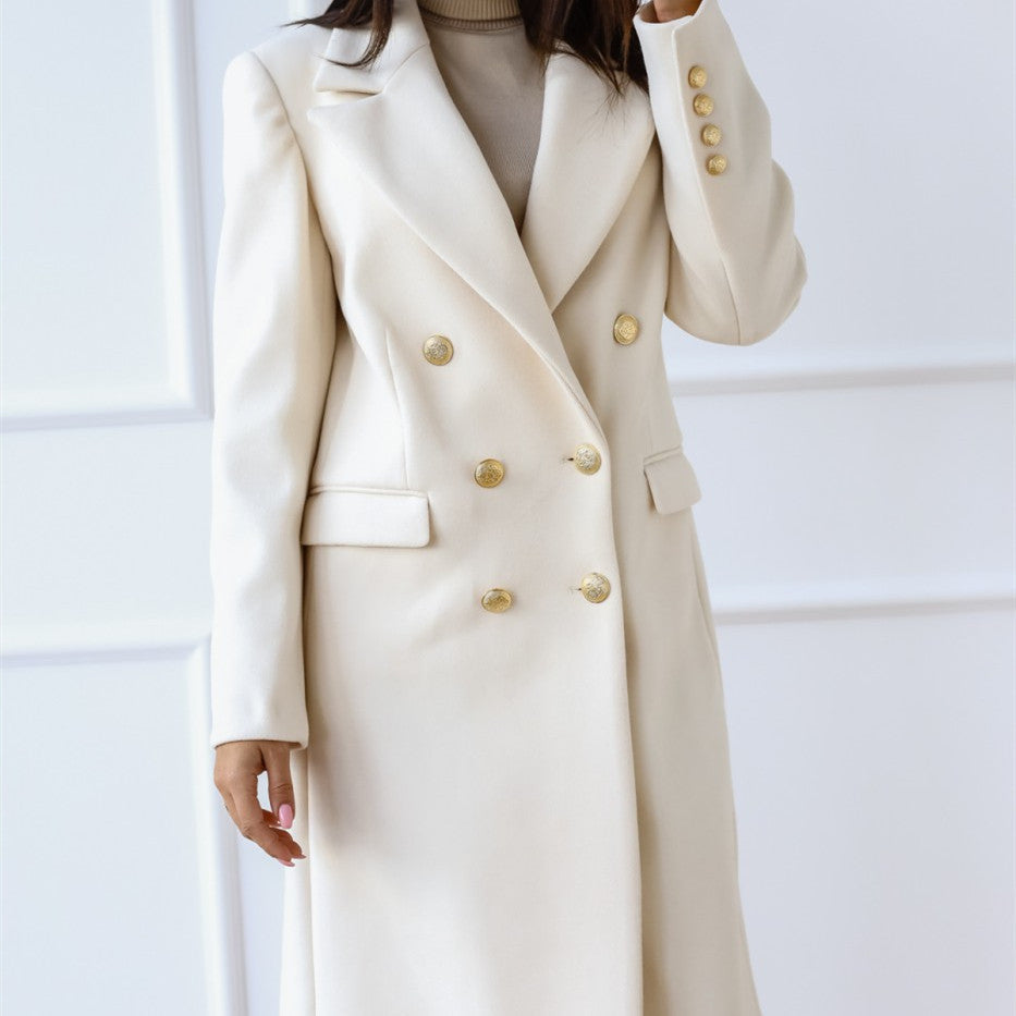Veste Longue Classique et Modernité Blanc