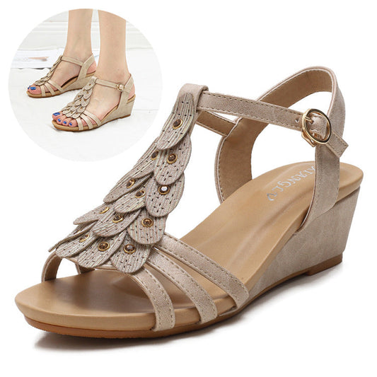 Sandales Wedge Boho pour Femme